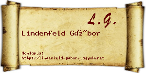 Lindenfeld Gábor névjegykártya